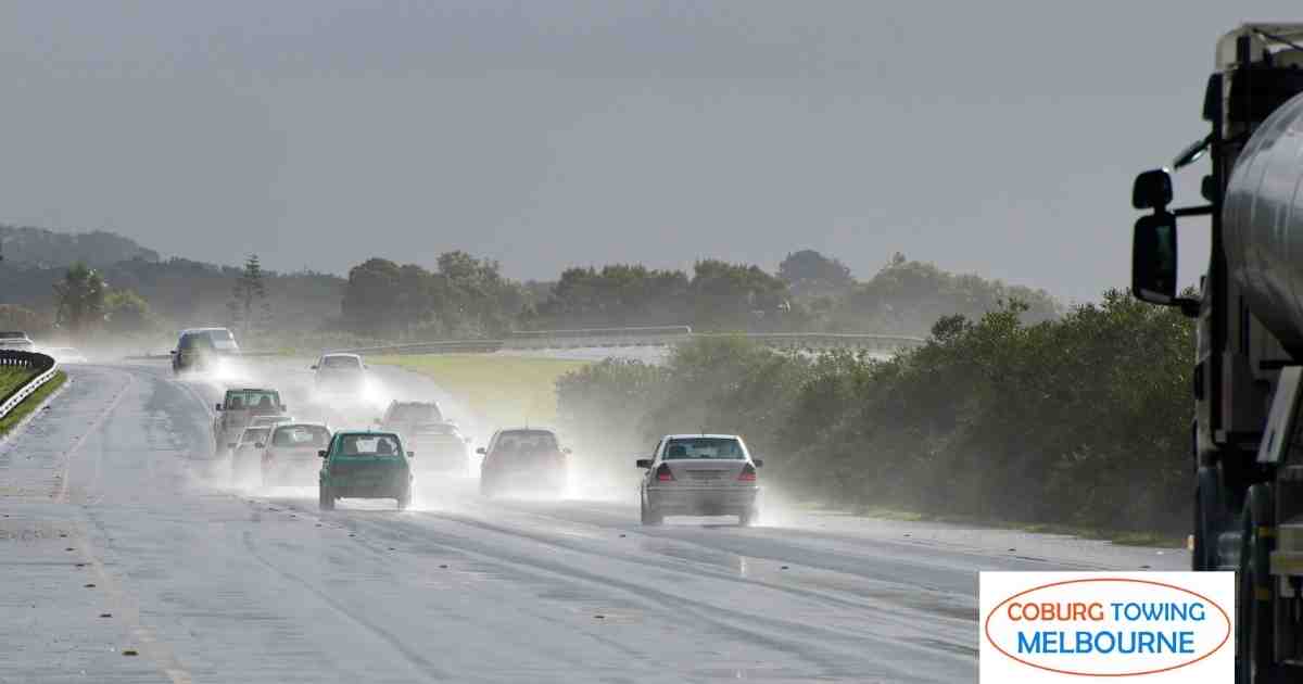 Wet Roads Slow Down and Avoid Hydroplaning